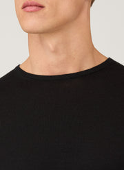 Men's Extra-Fine Merino Crew Neck in Black
