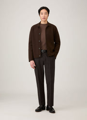 Men's Extra-Fine Merino Crew Neck in Bark