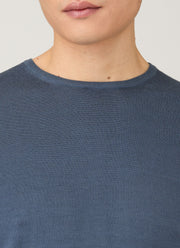 Men's Extra-Fine Merino Crew Neck in Slate Blue