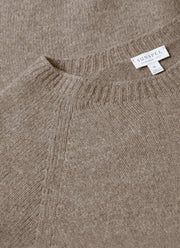 Men's Lambswool Crew Neck Jumper in Bark