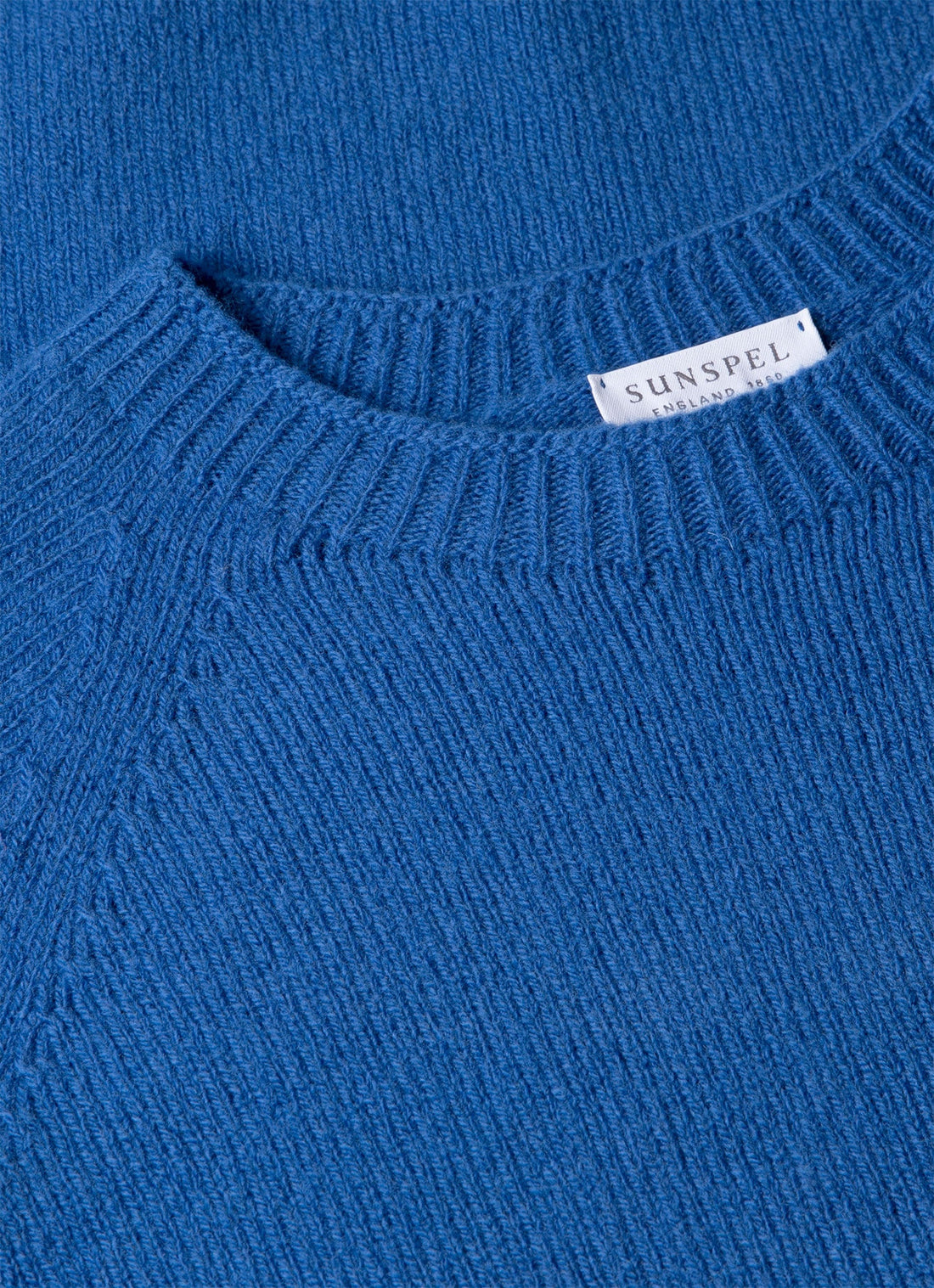 Men's Lambswool Crew Neck Jumper in Cobalt