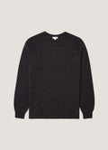Men's Lambswool Crew Neck Jumper in Midnight Navy Twist