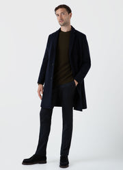 Men's Lambswool Crew Neck Jumper in Dark Olive