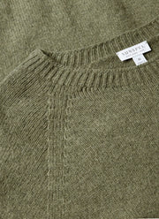 Men's Lambswool Crew Neck Jumper in Sea Moss