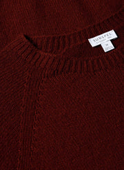 Men's Lambswool Crew Neck Jumper in Maroon