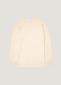 Men's Lambswool Crew Neck Jumper in Ecru