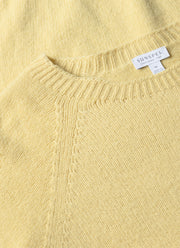 Men's Lambswool Crew Neck Jumper in Dusty Yellow