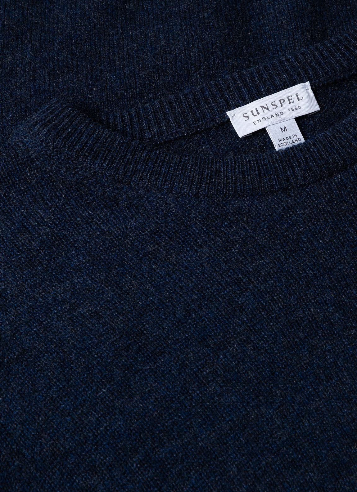 Men's Cashmere Crew Neck Jumper in Navy Melange