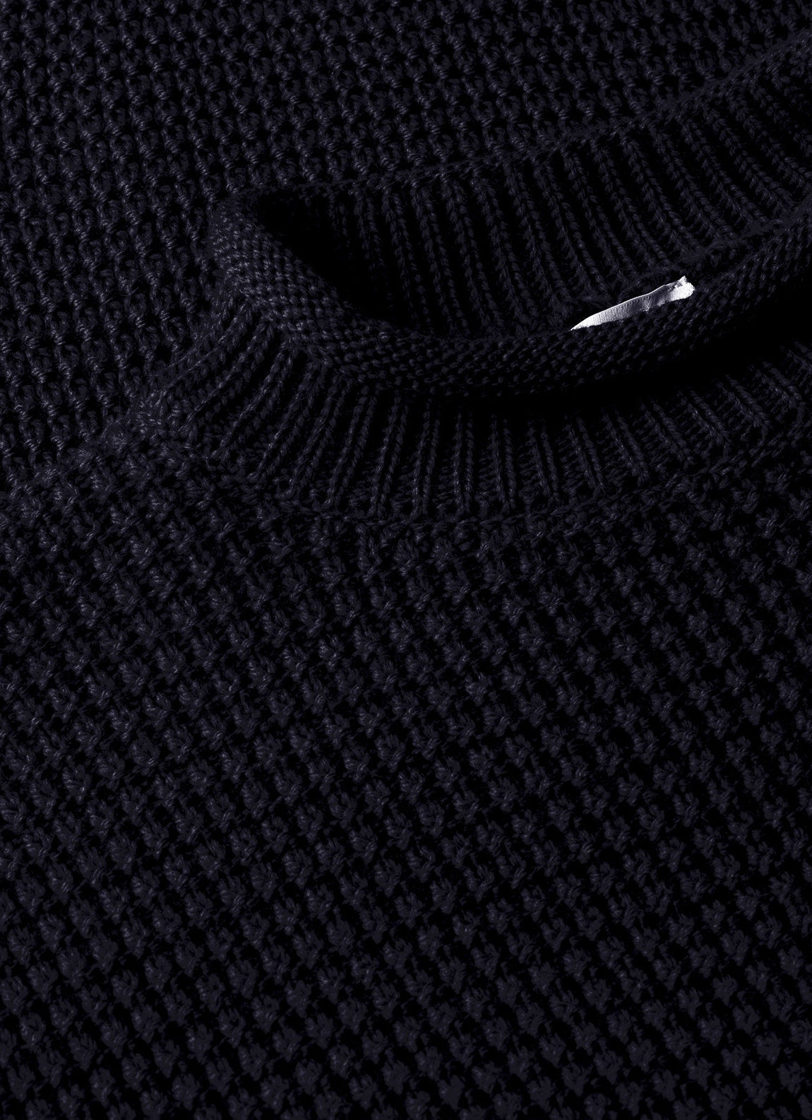 Men's Merino Fisherman Jumper in Navy
