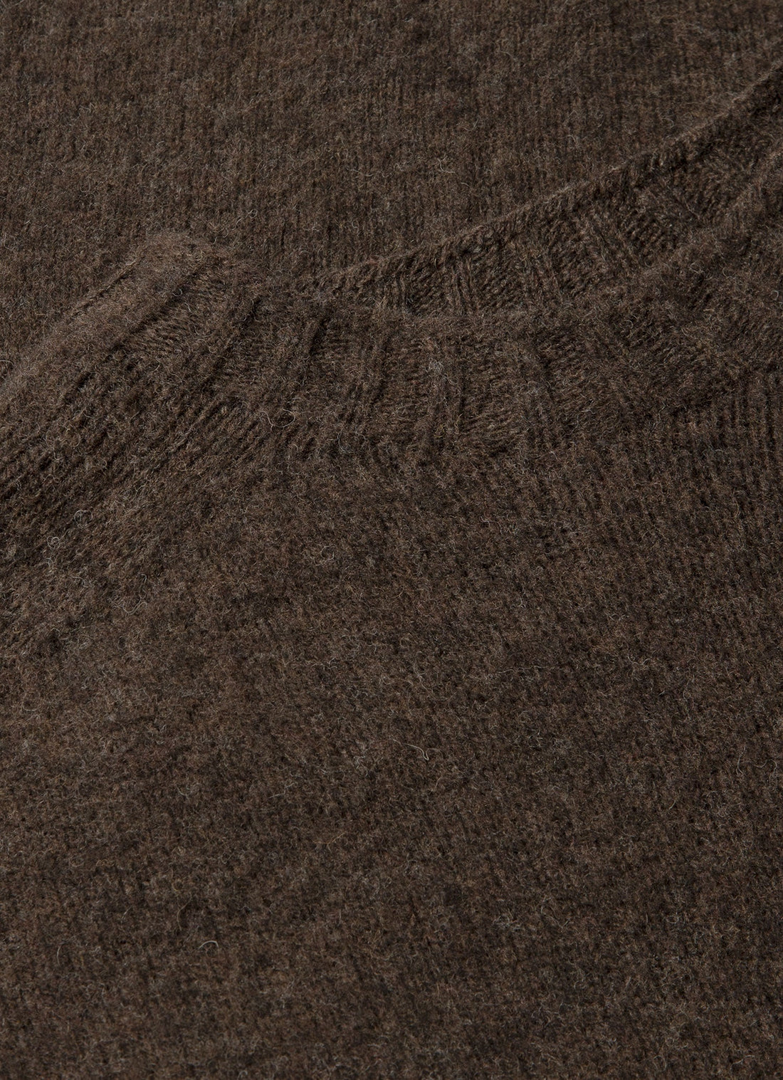 Men's Shetland Crew Neck Jumper in Bark