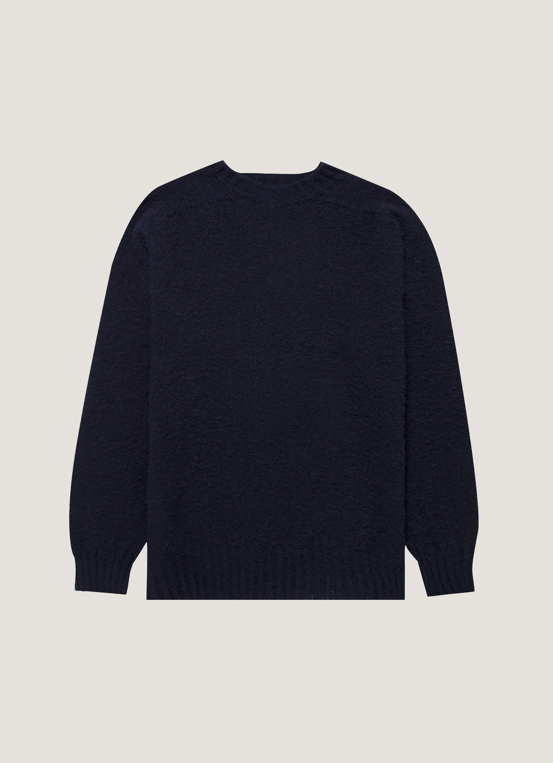 Men's Shetland Crew Neck Jumper in Navy