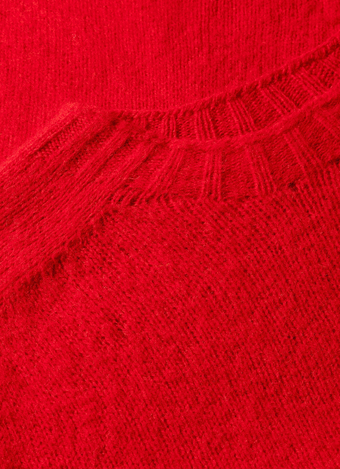 Men's Shetland Crew Neck Jumper in Bright Red