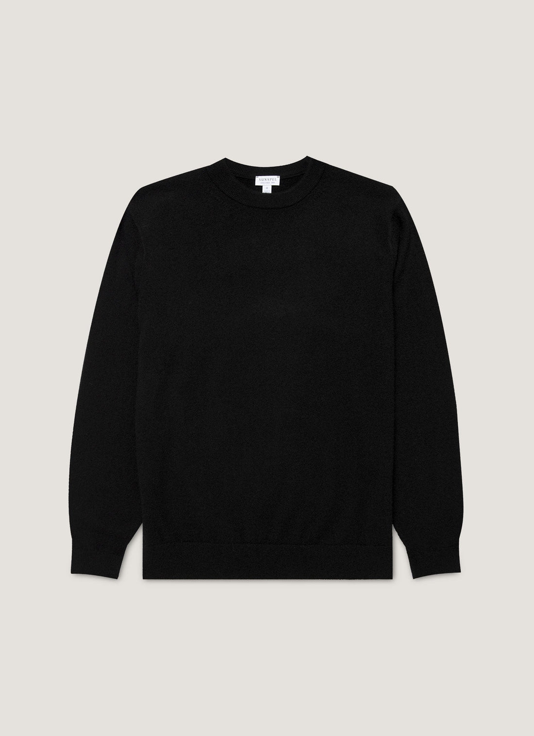 Men's Cashmere Crew Neck Jumper in Black