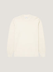Men's Cotton Crew Neck Jumper in Ecru