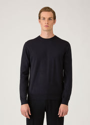Men's Lightweight Cotton Jumper in Navy
