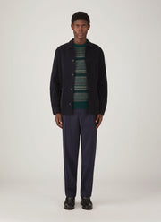 Men's Lambswool Fair Isle Jumper in Holly Green