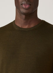 Men's Extra-Fine Merino Jumper in Loden Green