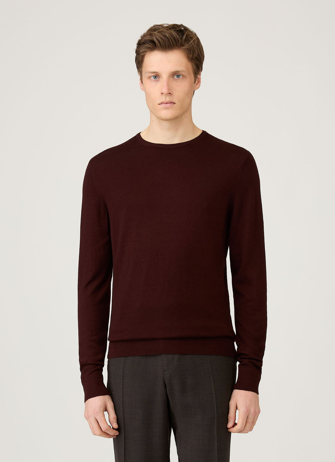 Men's Extra-Fine Merino Jumper in Bakelite