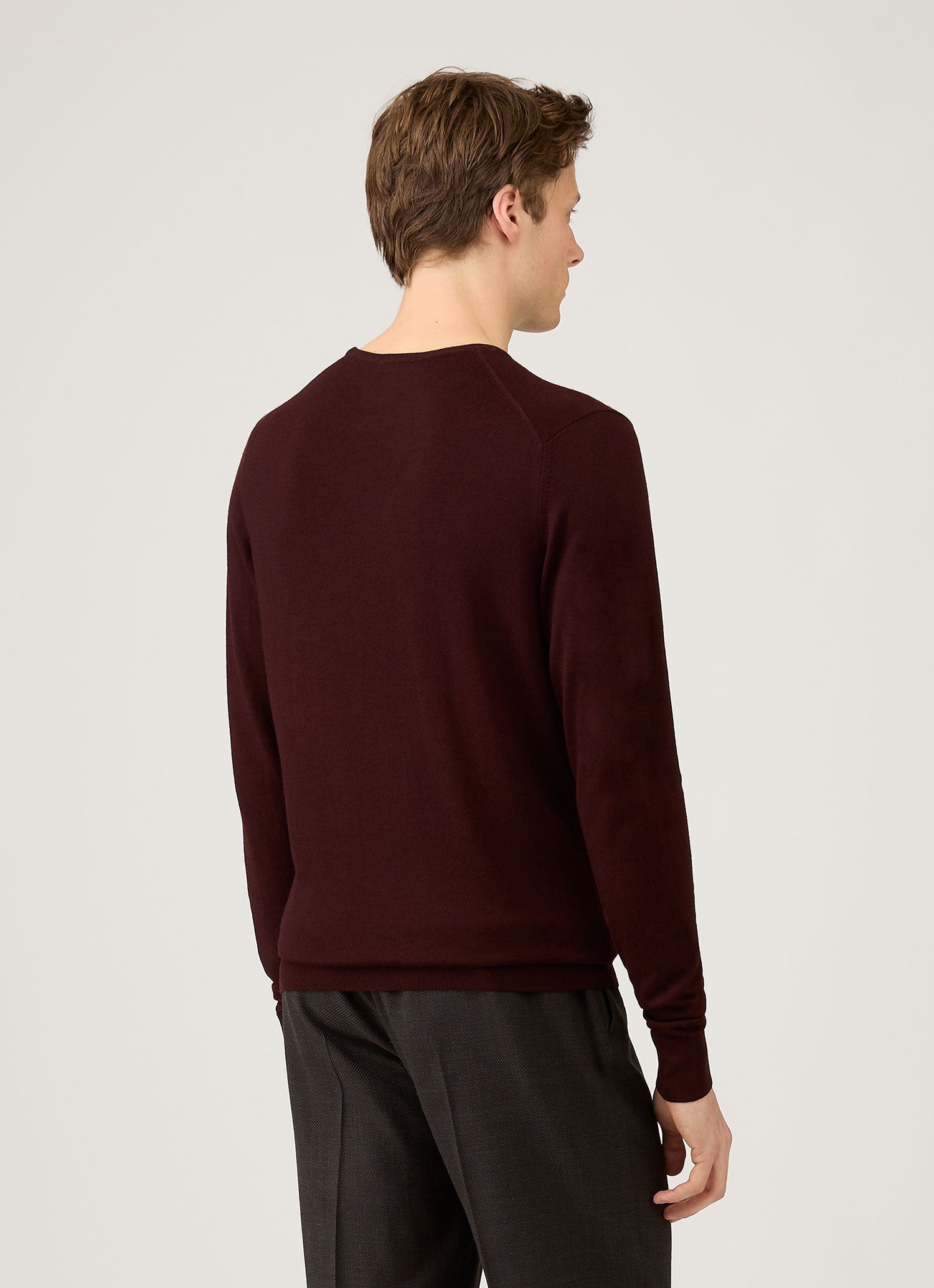 Men's Extra-Fine Merino Jumper in Bakelite