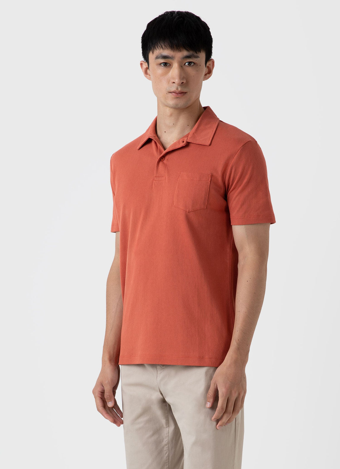 Men's Riviera Polo Shirt in Burnt Sienna