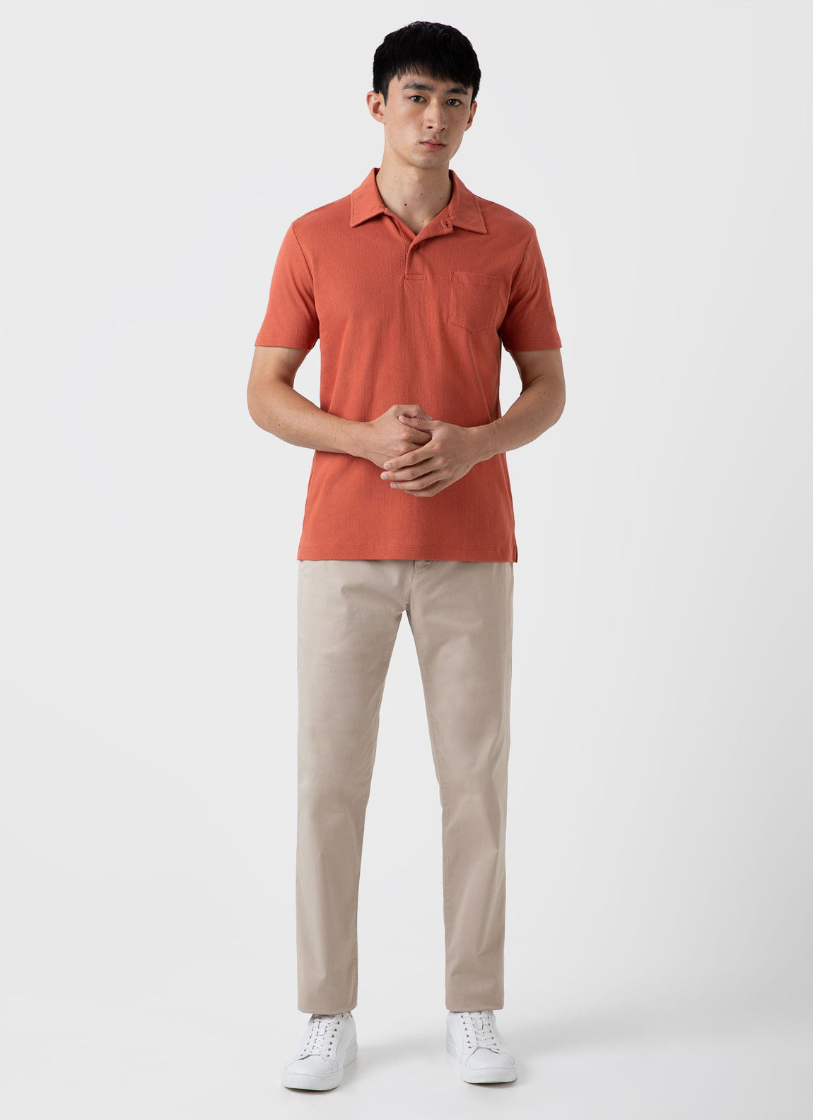 Men's Riviera Polo Shirt in Burnt Sienna