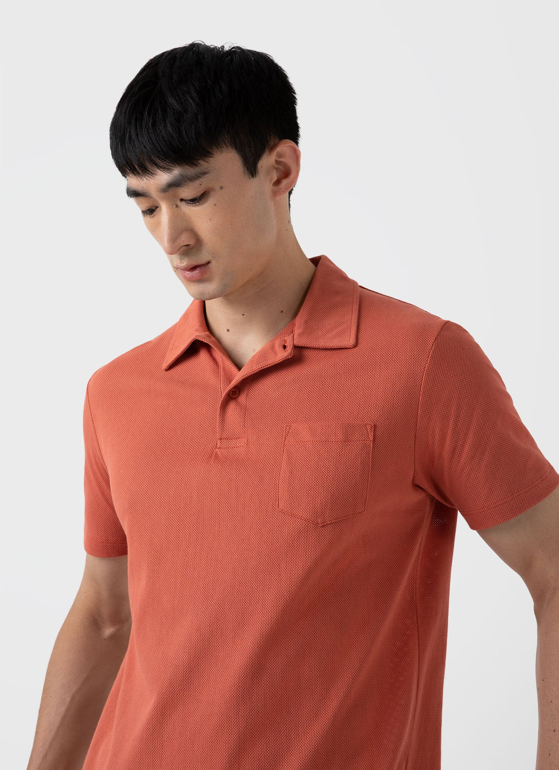 Men's Riviera Polo Shirt in Burnt Sienna