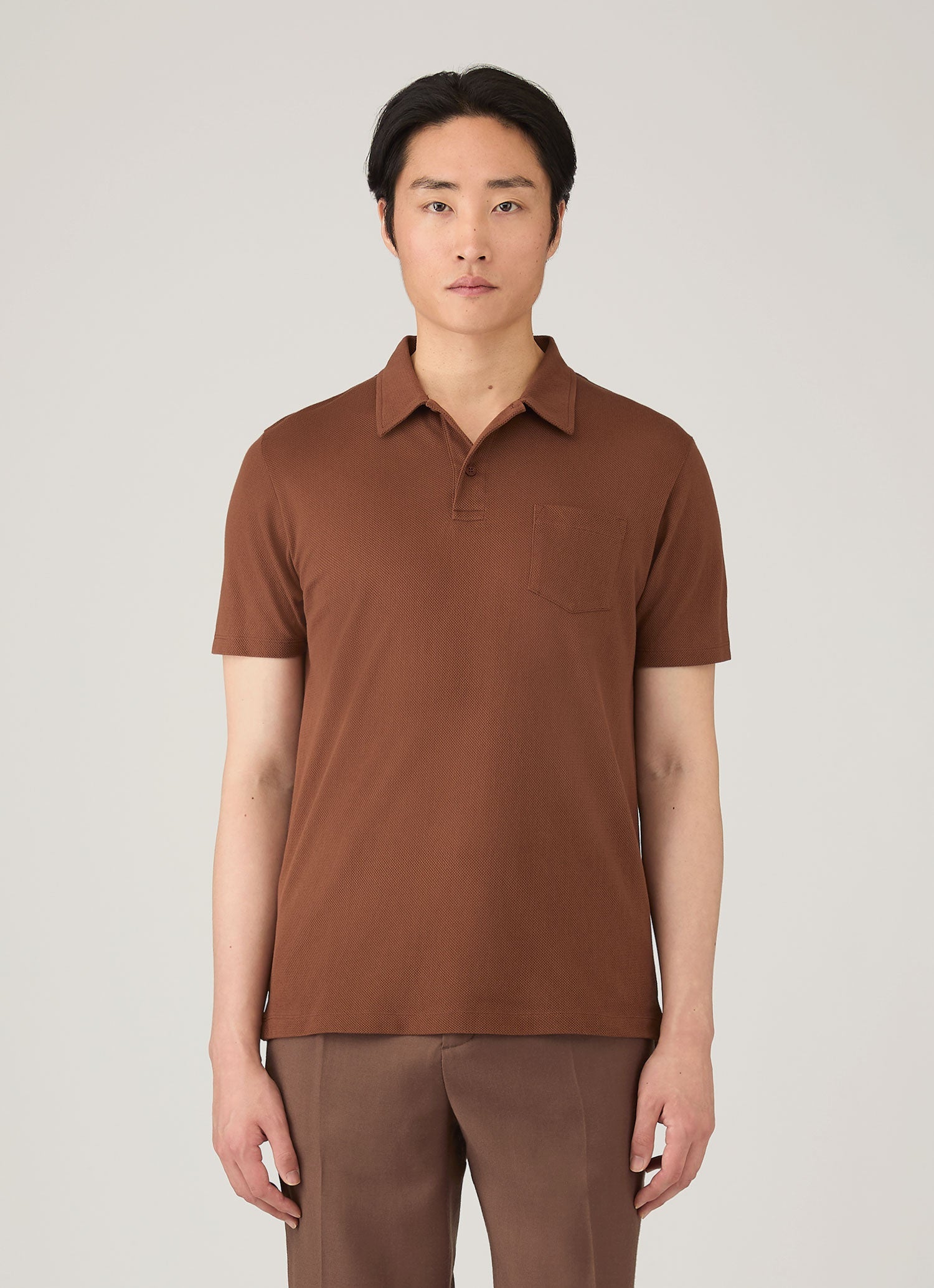 Men's Riviera Polo Shirt in Conker Brown