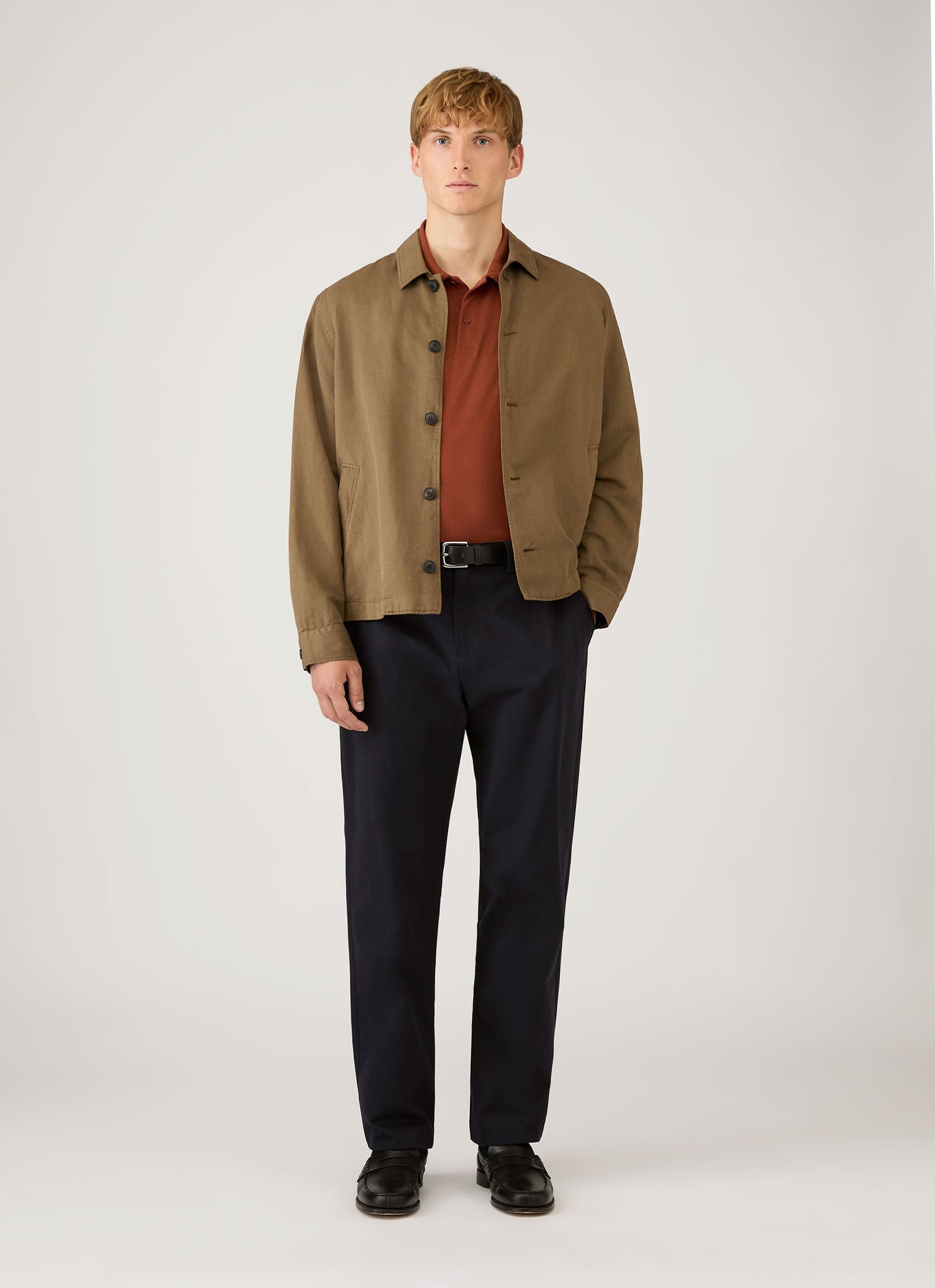 Men's Riviera Polo Shirt in Rust