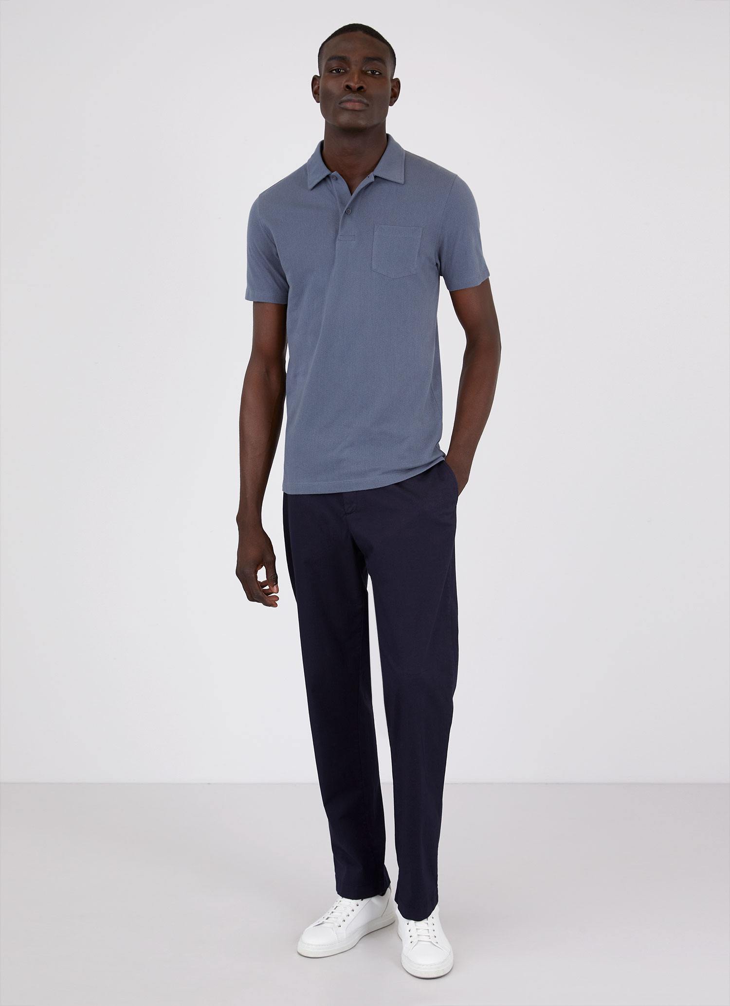 Men's Riviera Polo Shirt in Blue Slate