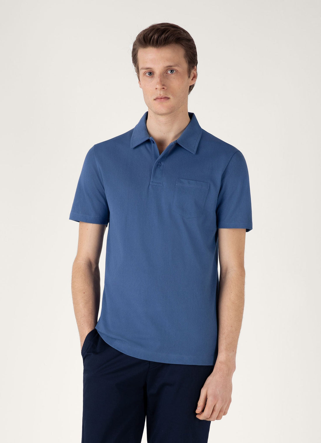 Men's Riviera Polo Shirt in Soft Denim