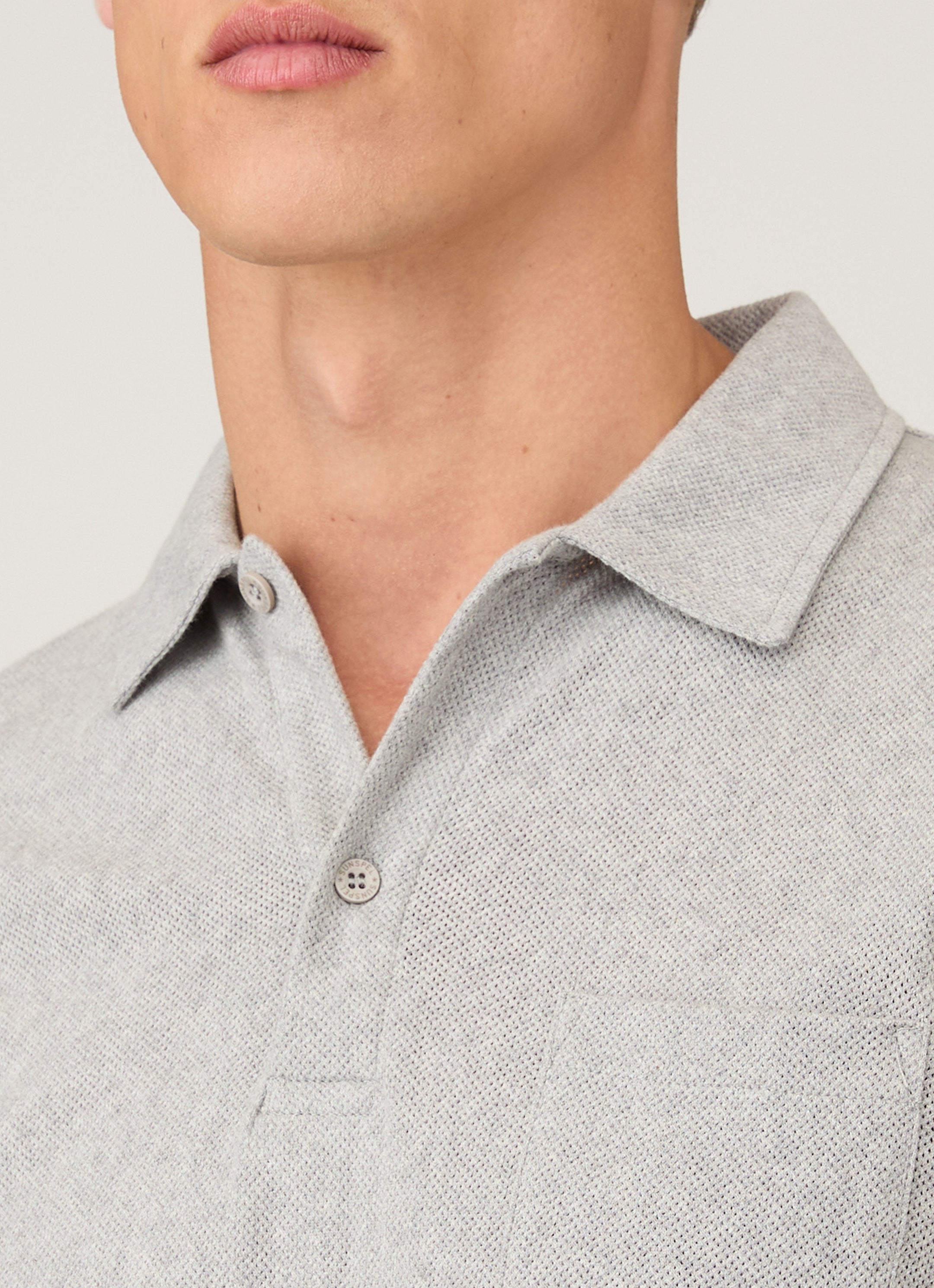 Men's Riviera Polo Shirt in Grey Melange
