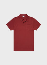 Men's Riviera Polo Shirt in Brick Red