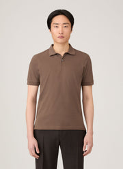 Men's Piqué Polo Shirt in Bark