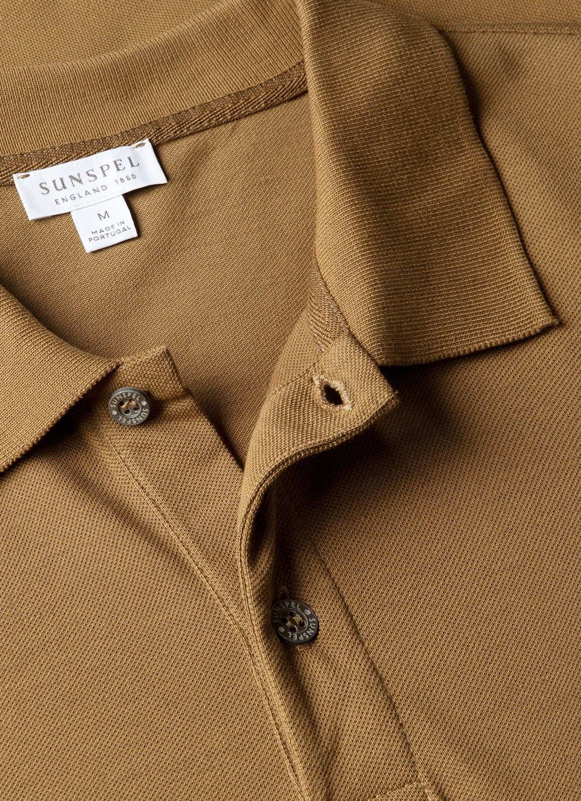 Men's Piqué Polo Shirt in Walnut