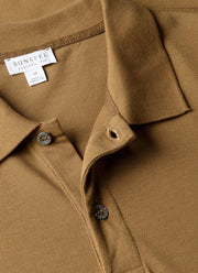 Men's Piqué Polo Shirt in Walnut