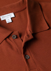 Men's Piqué Polo Shirt in Rust