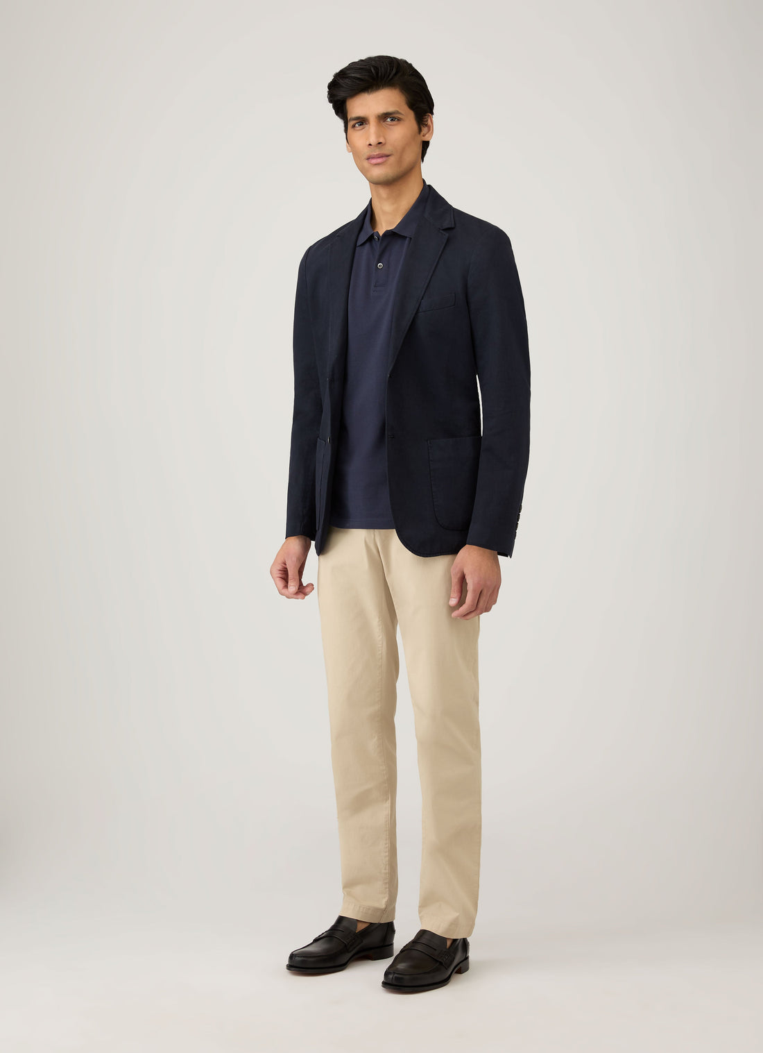 Men's Piqué Polo Shirt in Navy