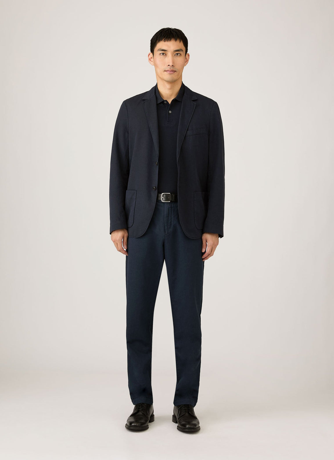 Men's Piqué Polo Shirt in Midnight Navy