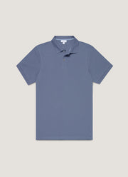 Men's Piqué Polo Shirt in Selvedge Blue