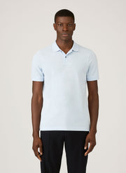 Men's Piqué Polo Shirt in Pastel Blue