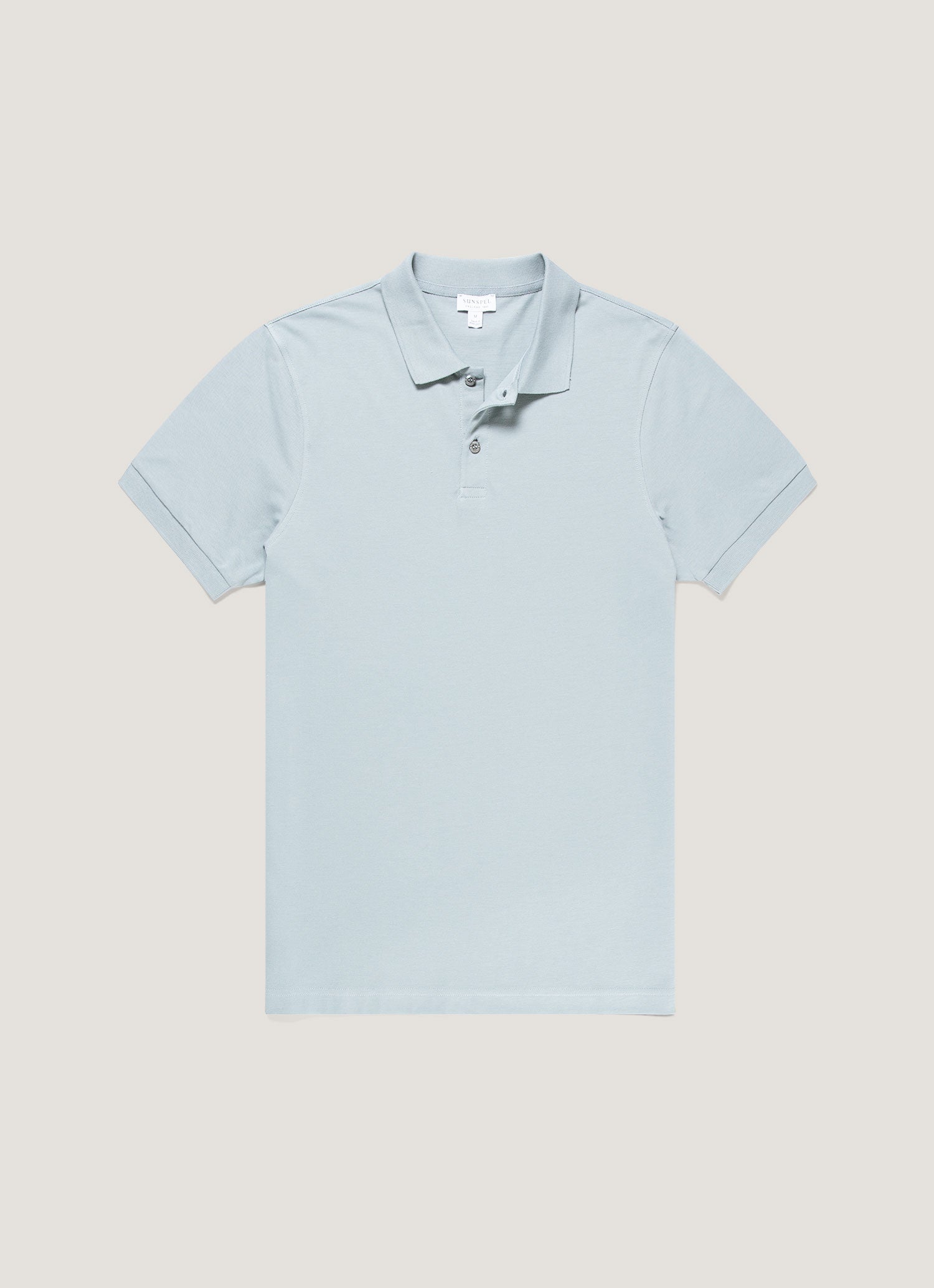 Men's Piqué Polo Shirt in Stone Blue
