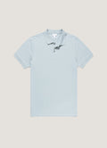 Men's Piqué Polo Shirt in Stone Blue