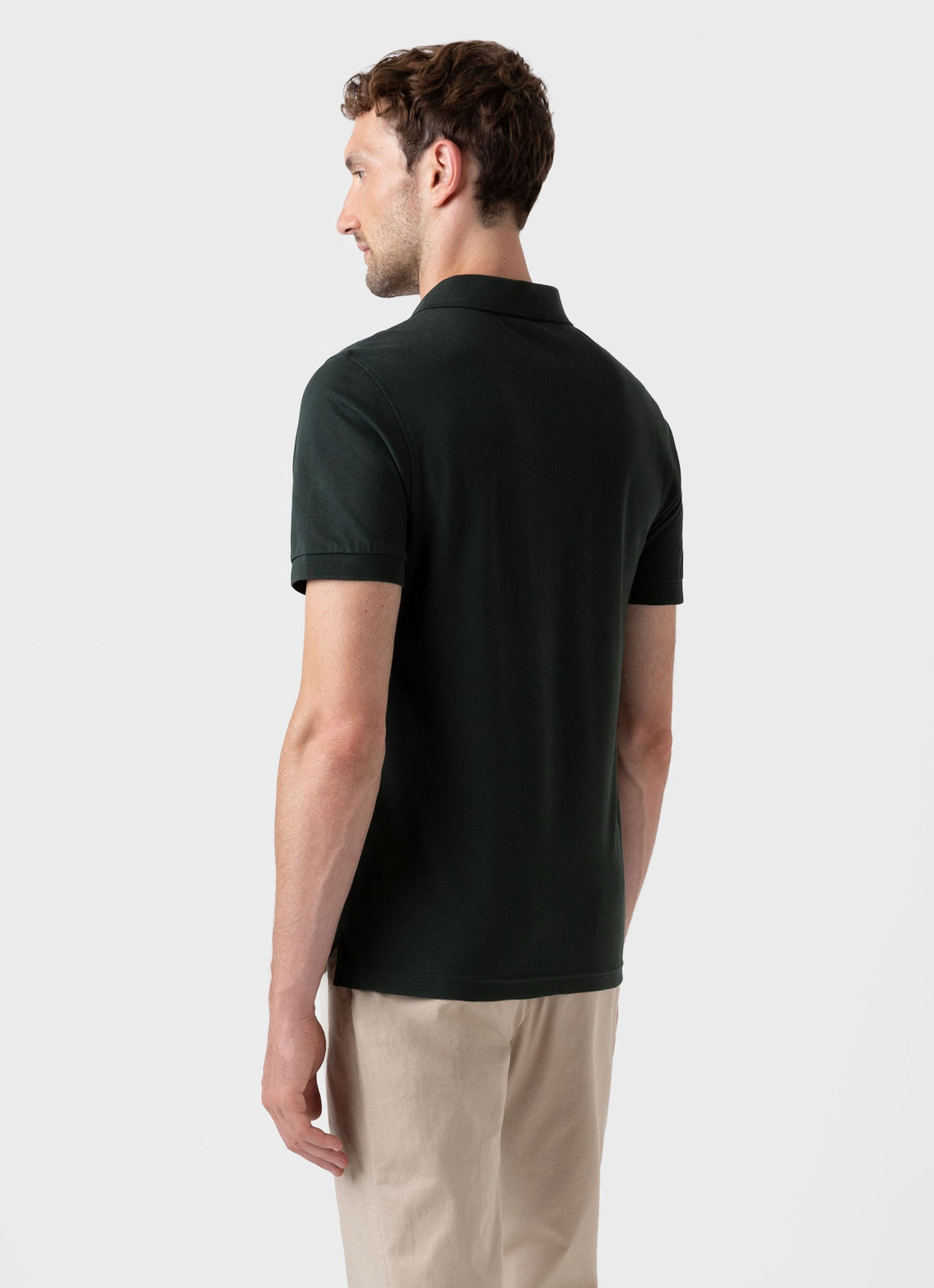 Men's Piqué Polo Shirt in Seaweed