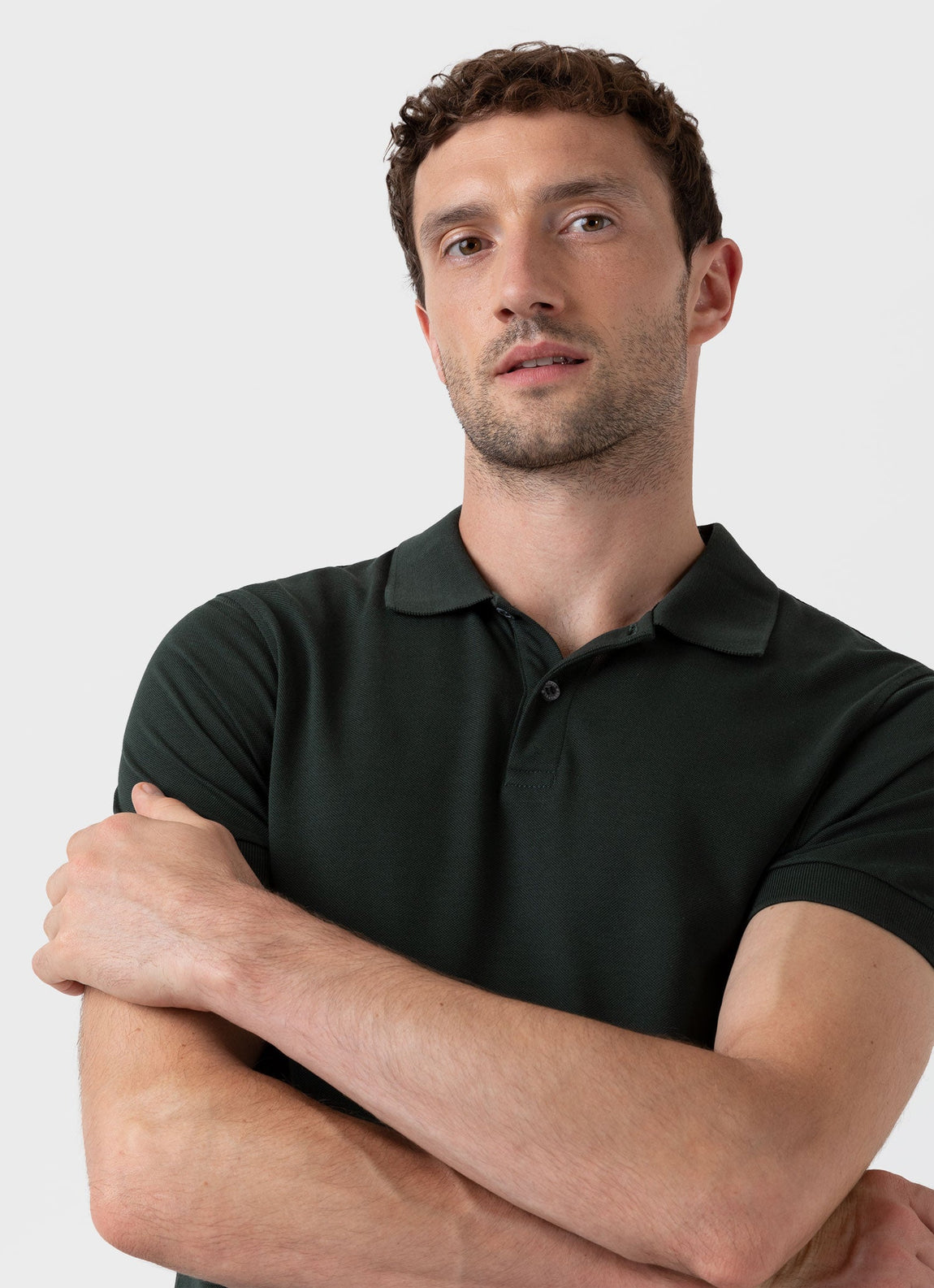 Men's Piqué Polo Shirt in Seaweed