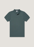 Men's Piqué Polo Shirt in Dark Petrol