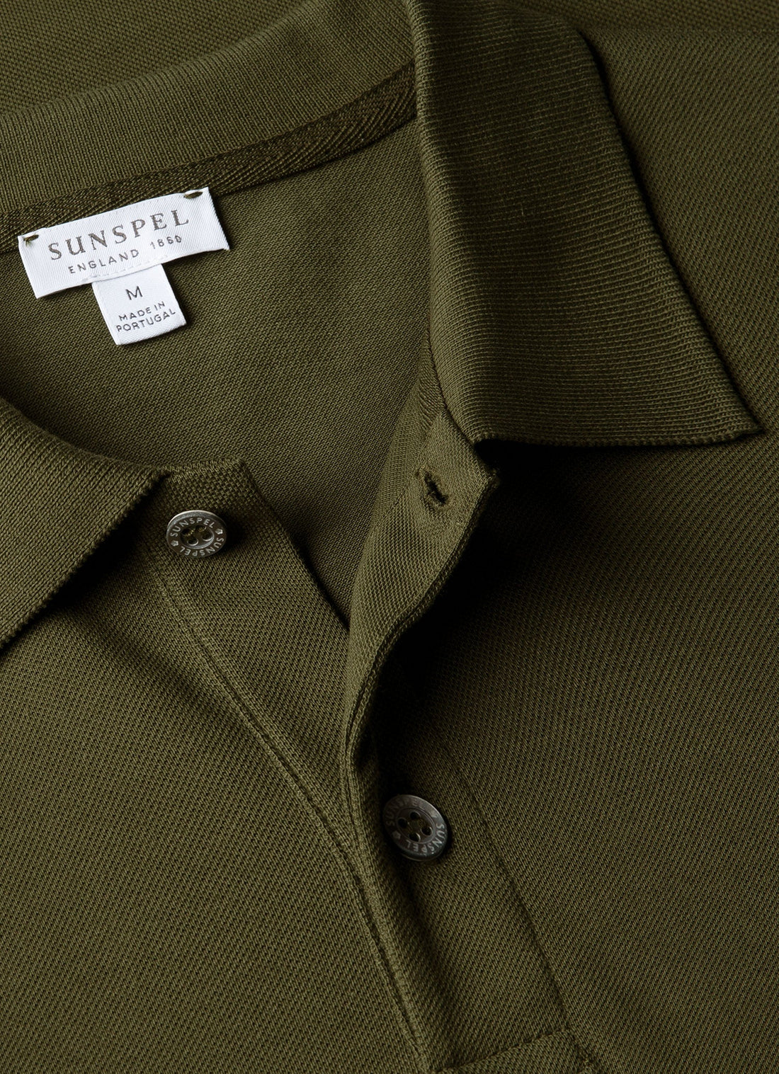 Men's Piqué Polo Shirt in Deep Olive