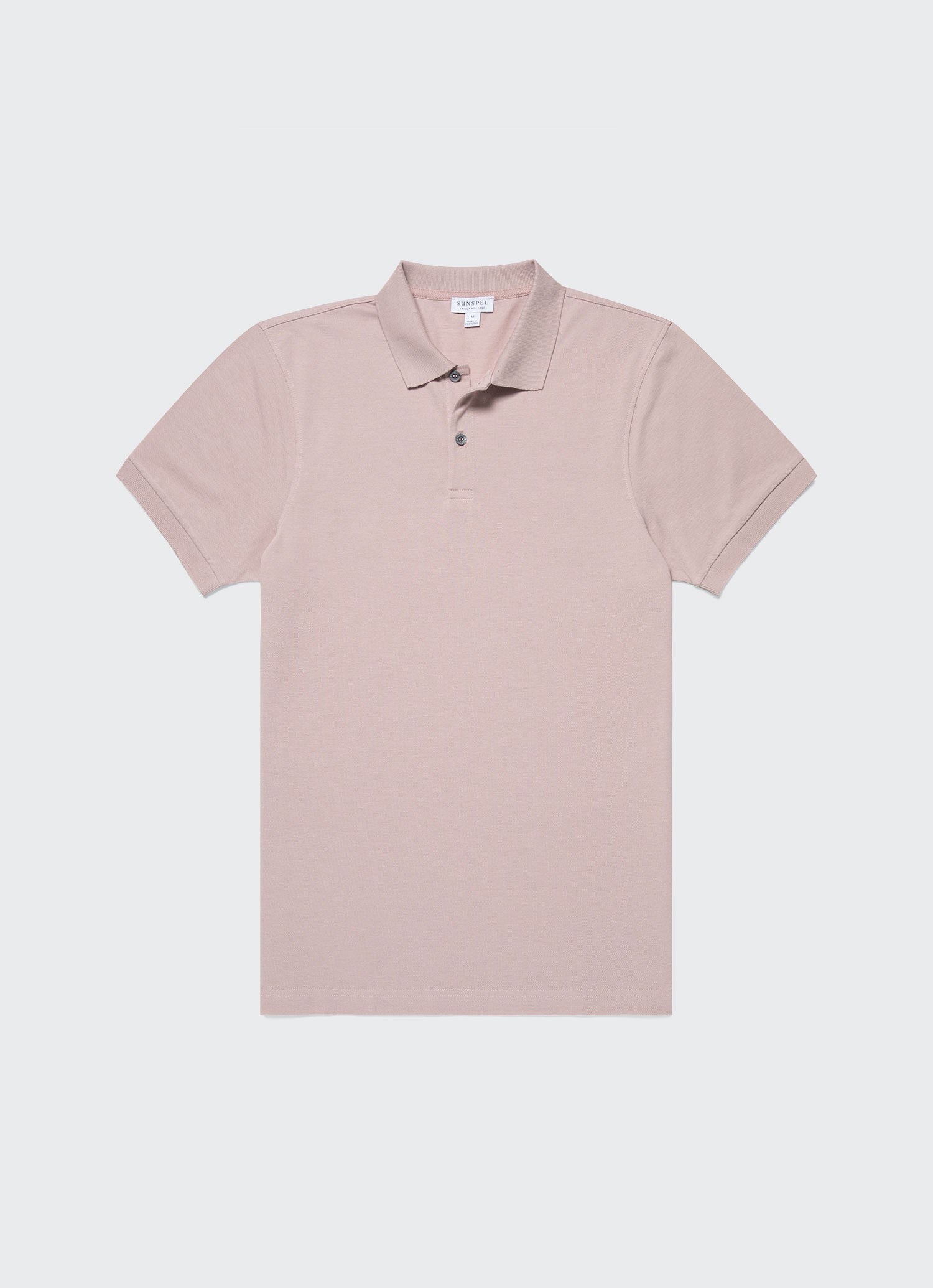 Men's Piqué Polo Shirt in Pale Pink