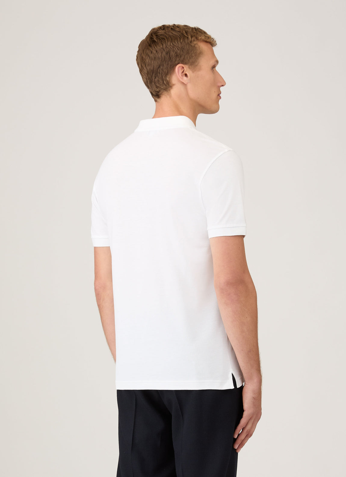 Men's Piqué Polo Shirt in White