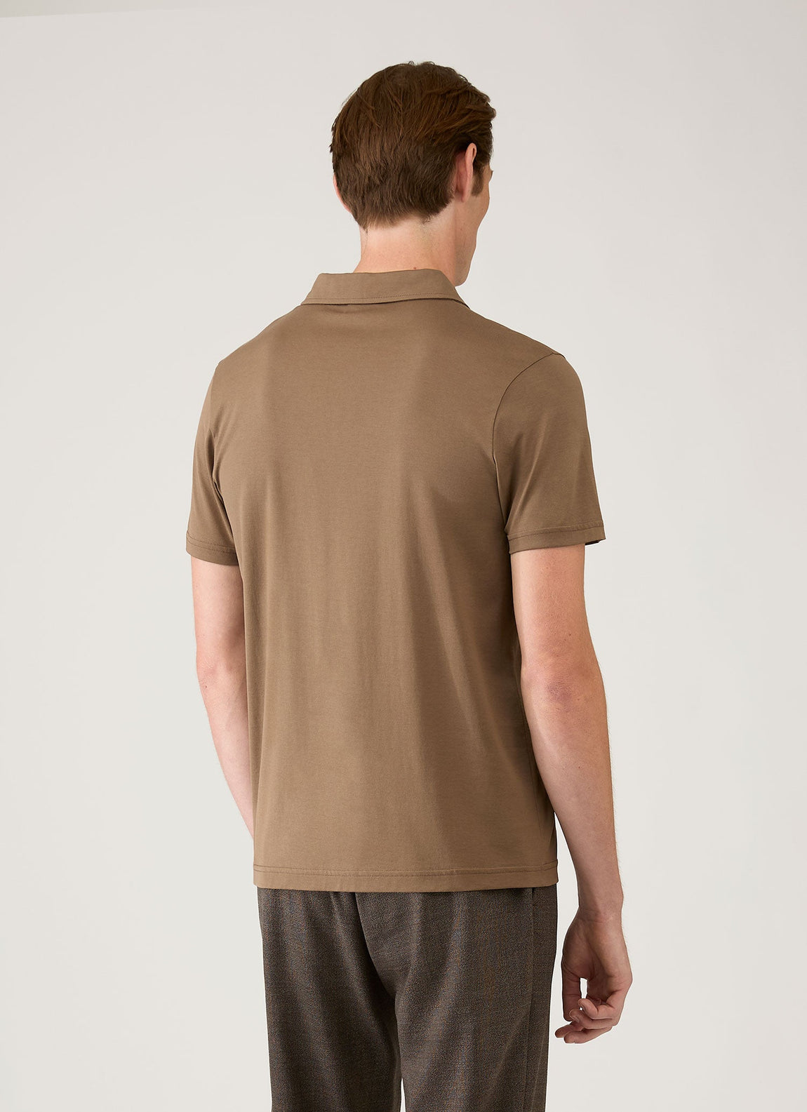 Men's Classic Jersey Polo Shirt in Dark Cedar