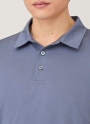 Men's Classic Jersey Polo Shirt in Selvedge Blue